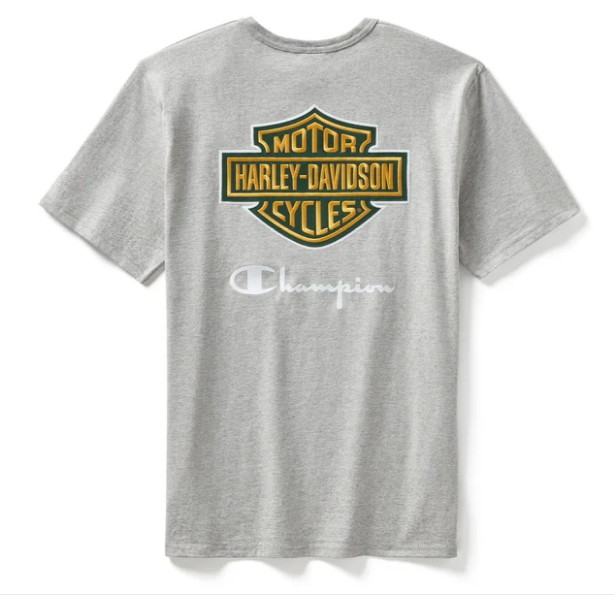 Harley-Davidson Champion Tシャツ ブラック Champion(R) x HarleyーDavidson ファナティックTシャツ